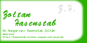 zoltan hasenstab business card